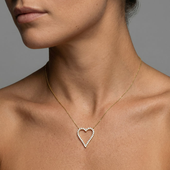 Shine Diamond Pendant Necklace in 14K Yellow Gold