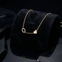 Gold Heart 14K Oval Pendant Necklace