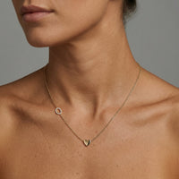 Gold Heart 14K Oval Pendant Necklace