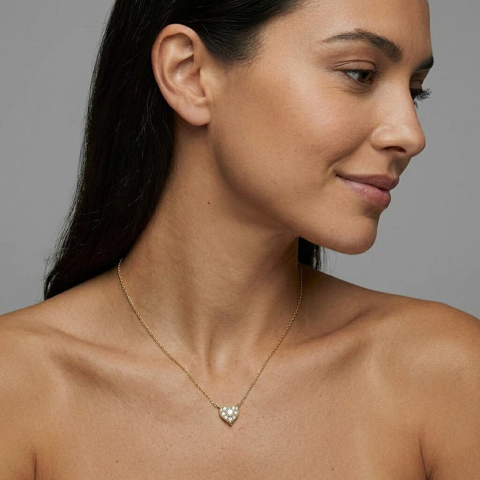 Diamond Heart Cluster Pendant Necklace in 14K Gold