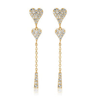 Infinite Designer Diamond Drop Earrings in 14K Yellow Gold