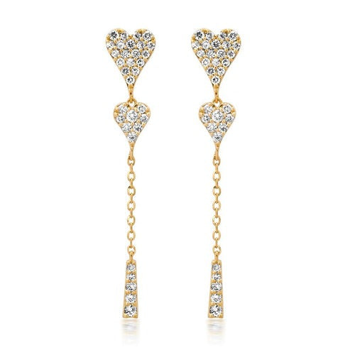 Infinite Designer Diamond Drop Earrings in 14K Yellow Gold