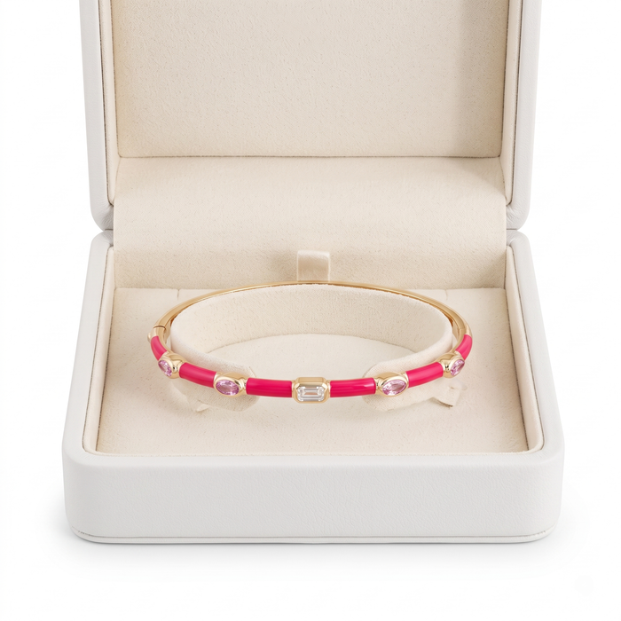 Harmony Bangle 14K (or 18k upon request) Yellow Gold Diamond Bracelet