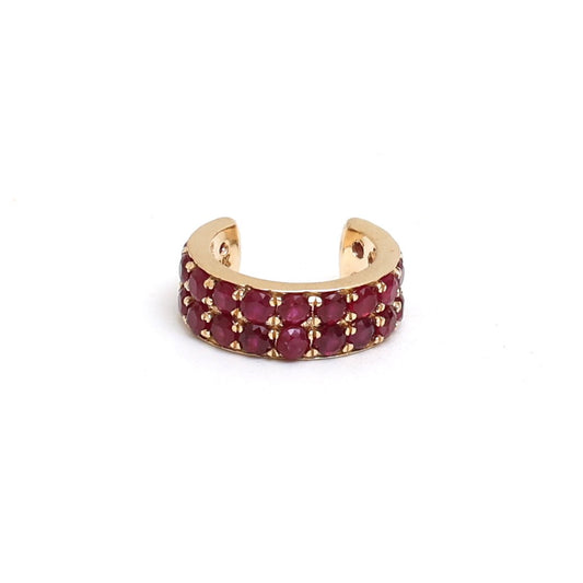 Ruby 14K Yellow Gold Ear Cuff