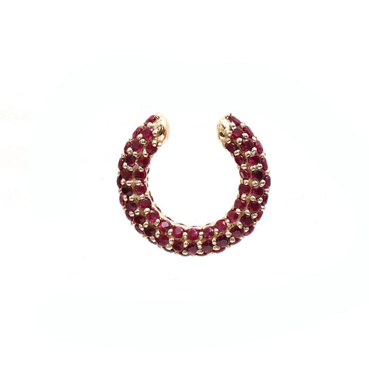 Ruby Emberline Pavé 14K (18k Custom)  Yellow Gold Ear Cuff