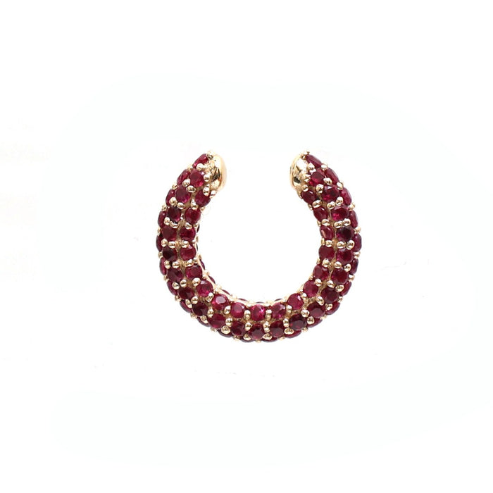 Ruby Emberline Pavé 14K (18k Custom)  Yellow Gold Ear Cuff