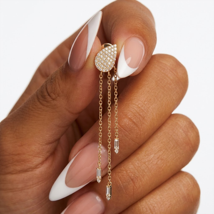 Golden Radiance Drops Earrings in 14K Yellow Gold