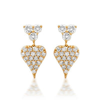 Luminary Horizon Diamond Dangles Earrings in 14K Yellow Gold