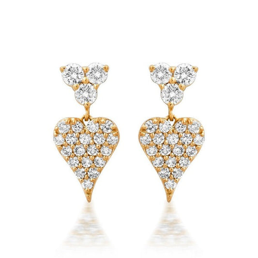 Luminary Horizon Diamond Dangles Earrings in 14K Yellow Gold