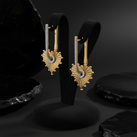 Polished Bliss Diamond Drop Earrings in 14K Yellow Gold