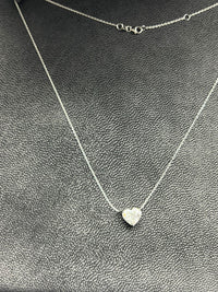 Heart Cut Diamond Solitaire Necklace in 14K Yellow Gold