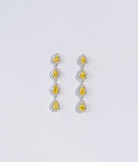 Natural Joint Stud Diamond Earrings in 18K Yellow Gold