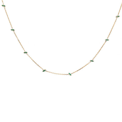 Minimal Luxury Blue Sapphire 18K White Gold Halo Necklace