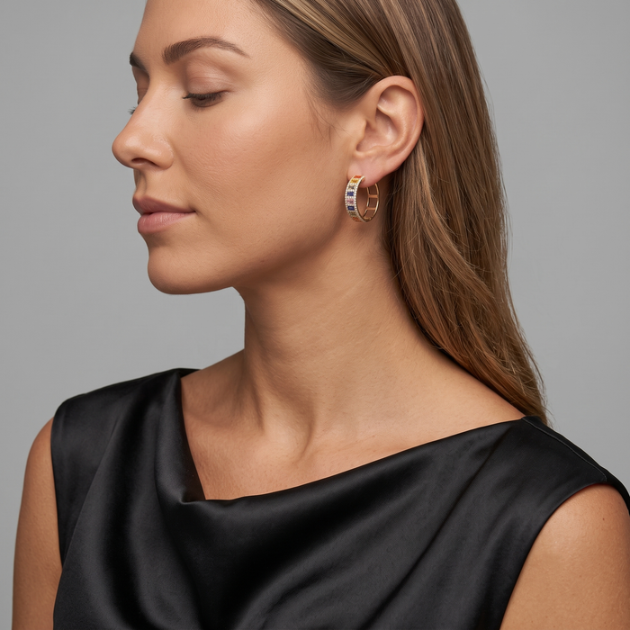 Sunlit Rainbow Earrings in 14K Yellow Gold
