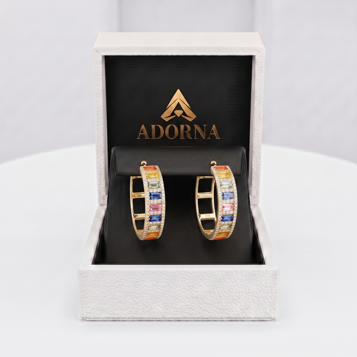 Sunlit Rainbow Earrings in 14K Yellow Gold