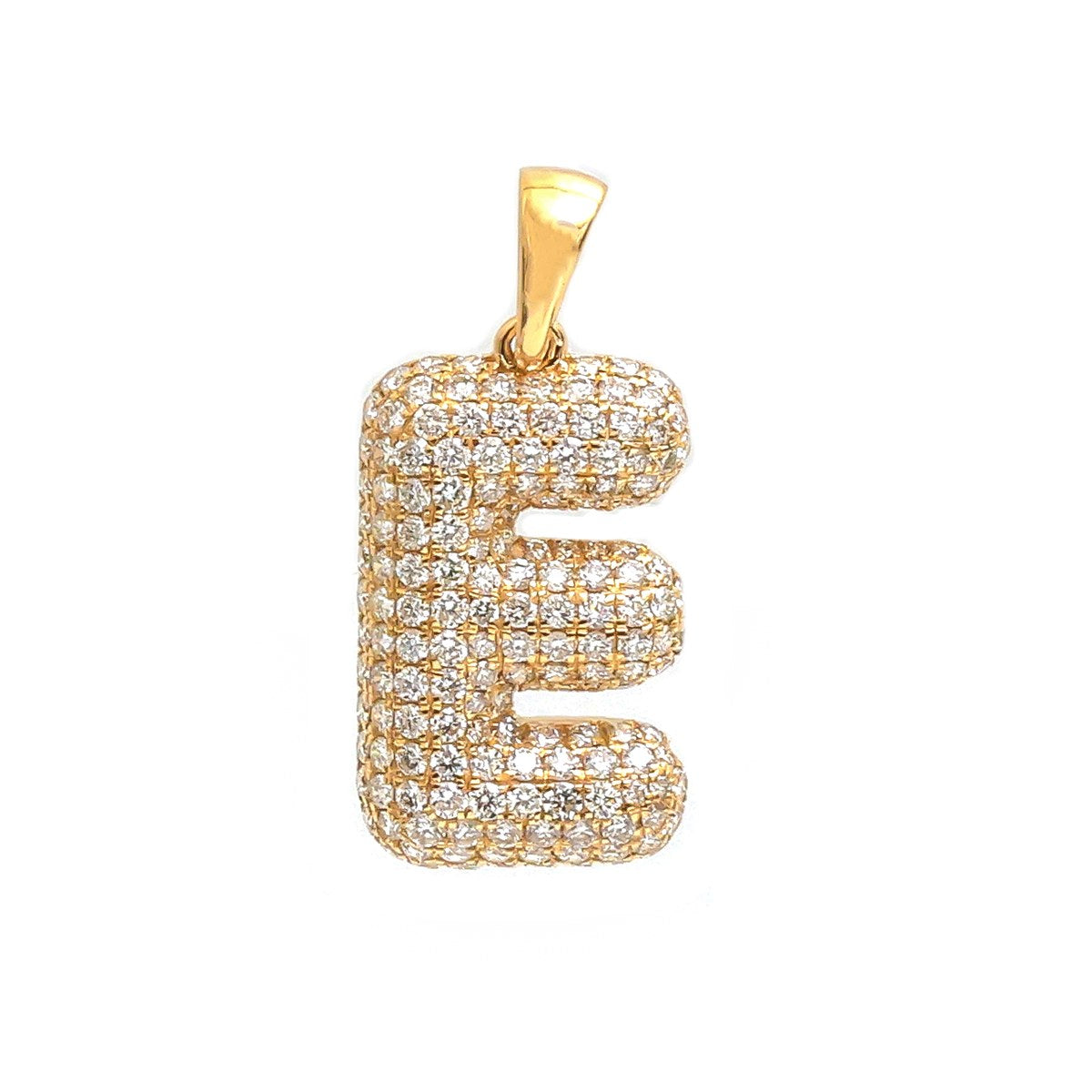 Luxe Diamond Initial “E” 18K Yellow Gold Pendant Necklace