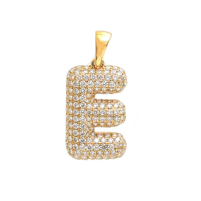 Luxe Diamond Initial “E” 18K Yellow Gold Pendant Necklace
