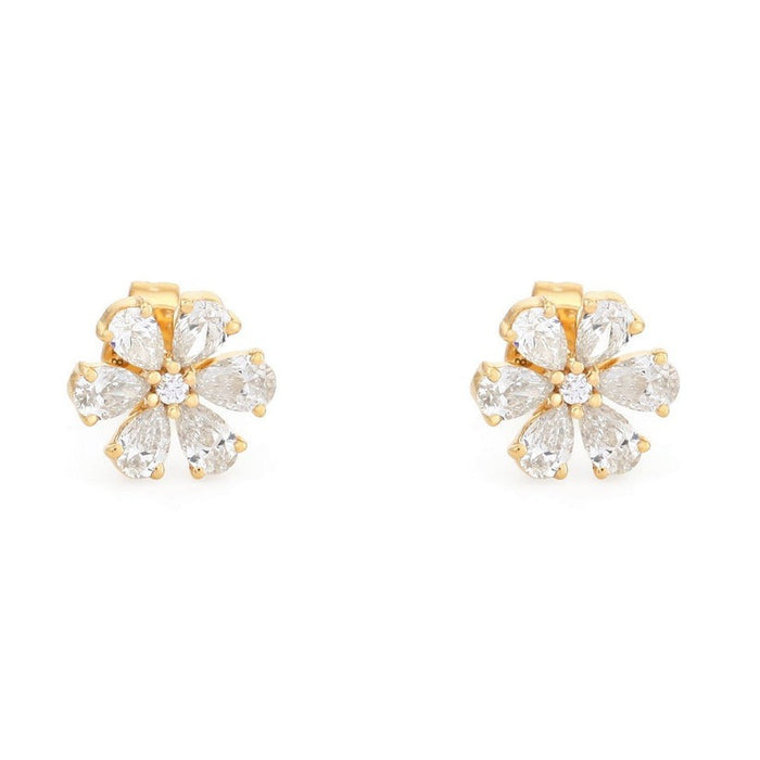 Classic Diamond Pave Huggie Hoop Earrings in 18K Gold
