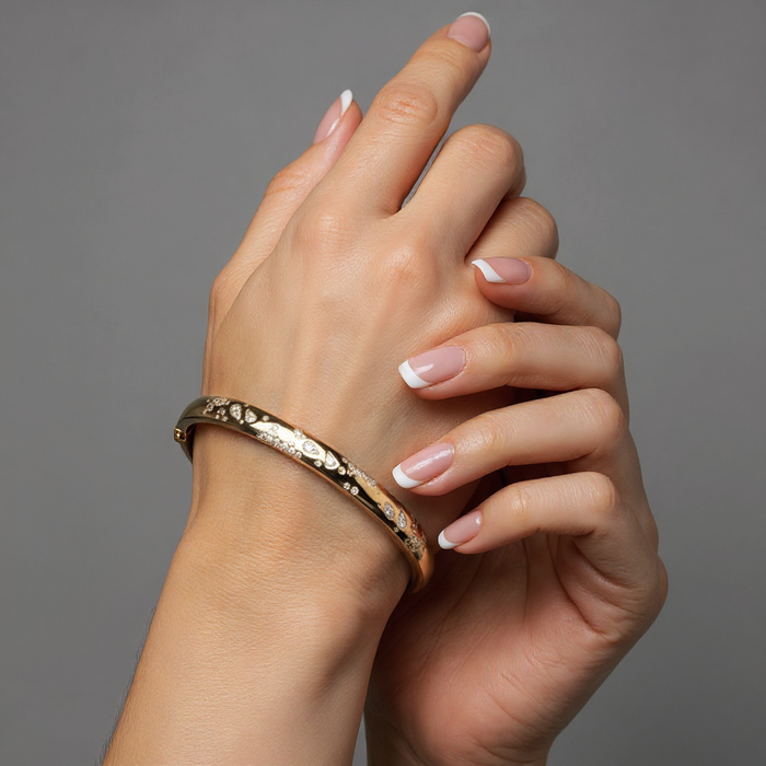 Essential Lustre Diamond Bangle Bracelet in 14K Yellow Gold