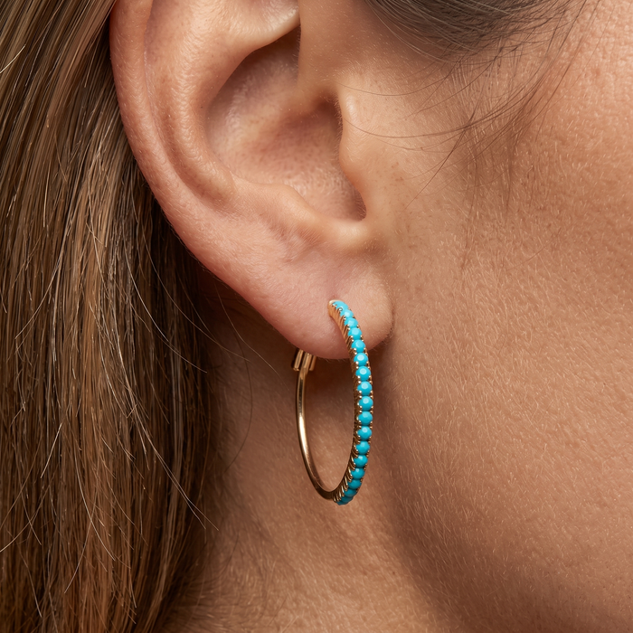 Dawn Astonishing Hoop Earrings in 14K Yellow Gold