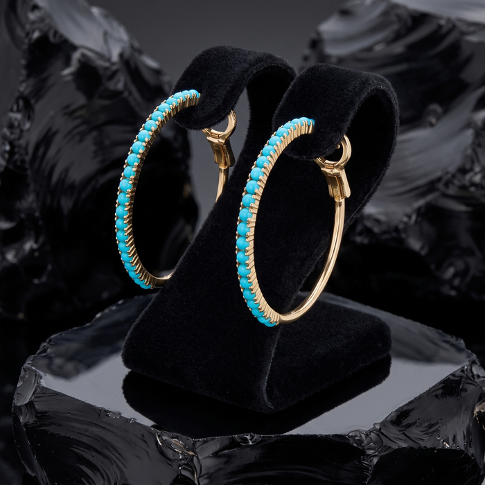 Dawn Astonishing Hoop Earrings in 14K Yellow Gold