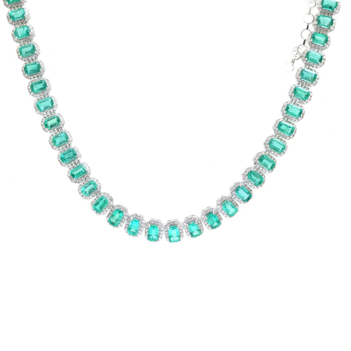 Royal Heart Emerald 18K Yellow Gold Statement Necklace