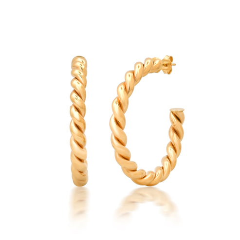 Rare Twisted Gold Earrings