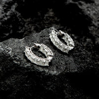 Day to Night Hoop Lab Diamond Earrings in 14K White Gold