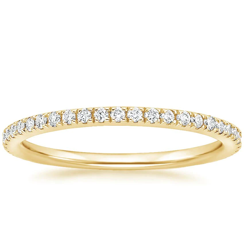 Petite Pave Diamond Eternity Band Ring in 14K Gold
