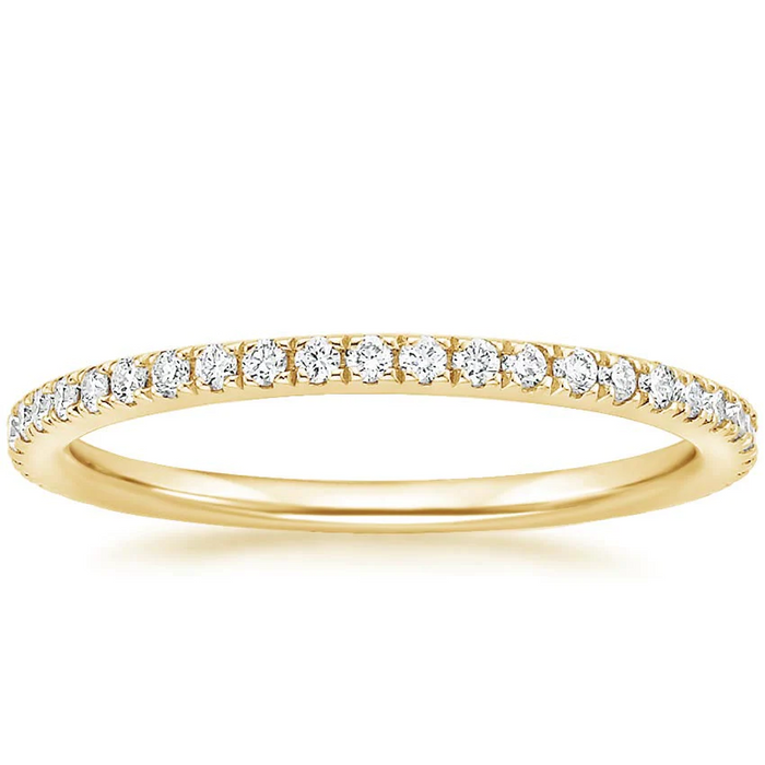 Petite Pave Diamond Eternity Band Ring in 14K Gold
