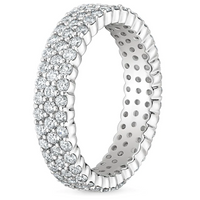 Eternity Triple Row Diamond Band Ring in 14K Gold