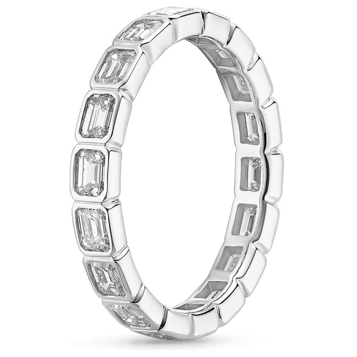 Emerald Cut Diamond Eternity Ring in 14K Gold