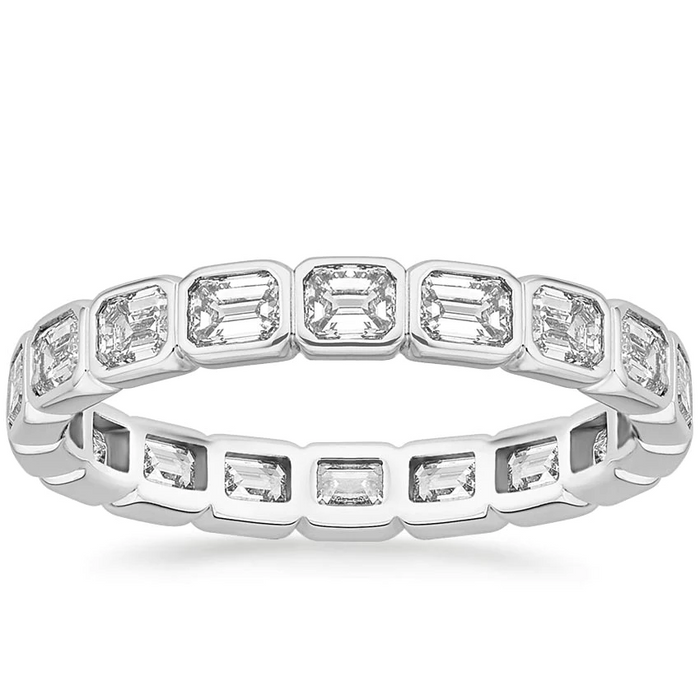 Emerald Cut Diamond Eternity Ring in 14K Gold