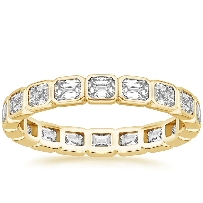 Emerald Cut Diamond Eternity Ring in 14K Gold