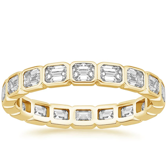 Emerald Cut Diamond Eternity Ring in 14K Gold