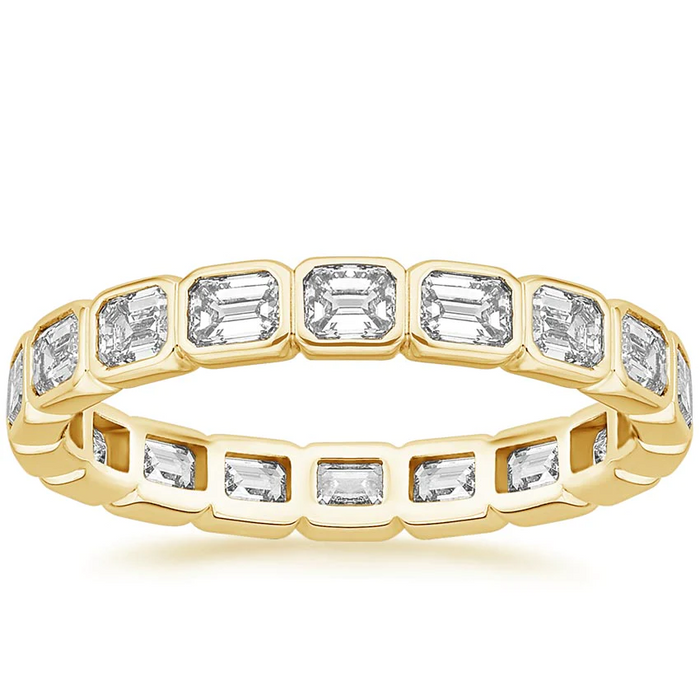 Emerald Cut Diamond Eternity Ring in 14K Gold