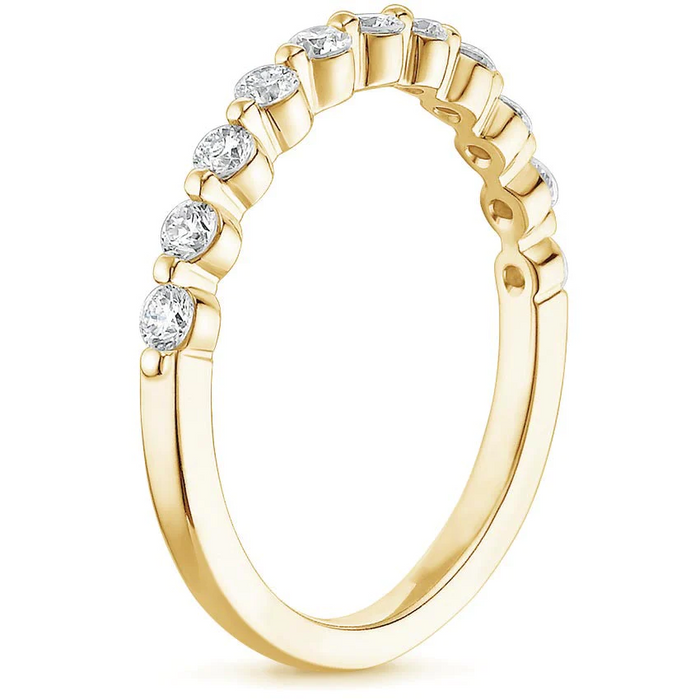 Floating Eternity Band Diamond Ring in 14K Yellow Gold