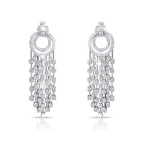 Circle of Life Chandelier Earrings in 18K Gold