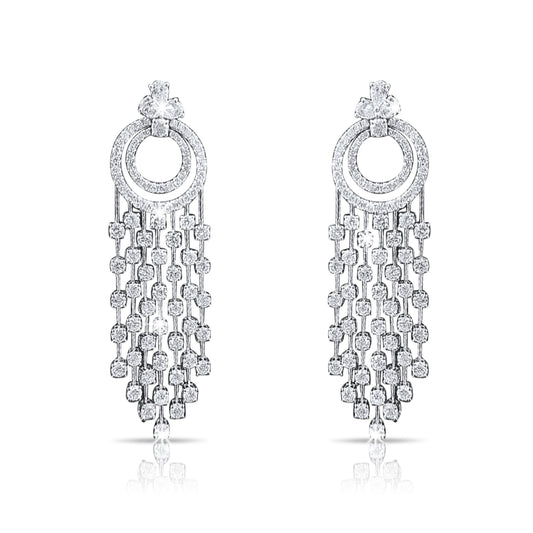 Circle of Life Chandelier Earrings in 18K Gold