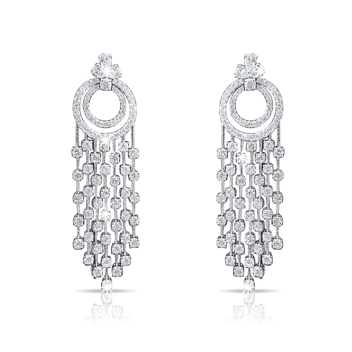 Circle of Life Chandelier Earrings in 18K Gold