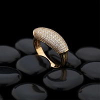 Statement Dome Pave Diamond Ring in 14K Yellow Gold