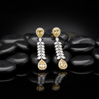 Luxe Lemon Diamond Drop Earrings in 14K Yellow Gold