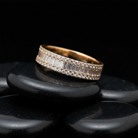 Celestial Baguette Diamond Eternity Ring in 14K Gold