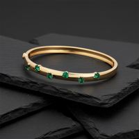 Diamond Devotion Beautiful Bangle Bracelet in 14K Yellow Gold