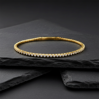 Diamond Flexi Bangle Bracelet in 14K Gold