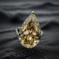 Yellow Diamond Pear Statement Ring 18K in Yellow Gold