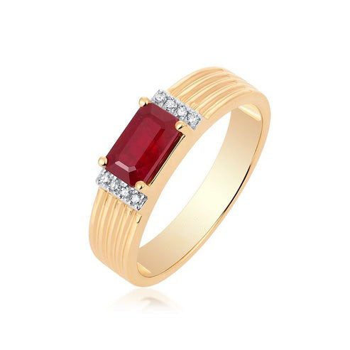 Crisscross Pear Round Diamond Ring in 14K Yellow Gold