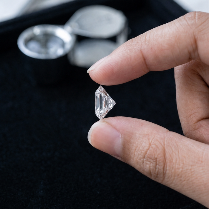 Emerald Cut Loose Diamond Stone in 11K