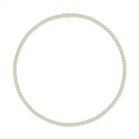Diamond Round Cut Tennis Necklace in 18K Gold