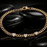 Heartbeats Diamond Accent Chain Bracelet in 14K Yellow Gold